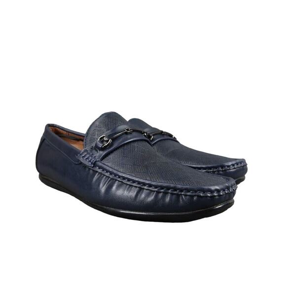 Andrew Fezza Shoes Mens 9.5 Loafer Moccasin Slip On Casual Navy Classic Fashion main image 11
